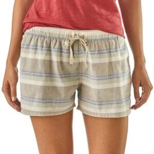 Patagonia Island Hemp Organic Cotton Stripe Baggies Shorts Women's Small